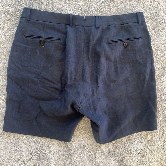 Ralph Lauren Purple Label Gregory Hand-Tailored Linen Short Chairman Navy 38 - Picture 8 of 8